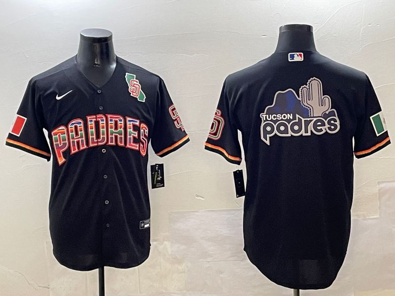 Men San Diego Padres Blank Black Fashion Game 2025 Nike MLB Jersey style 5->san diego padres->MLB Jersey